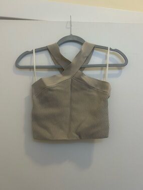 Aritzia Sculpt Knit Criss Cross Cropped Tank